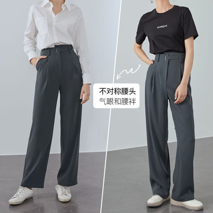 しなやかタックワイドパンツ