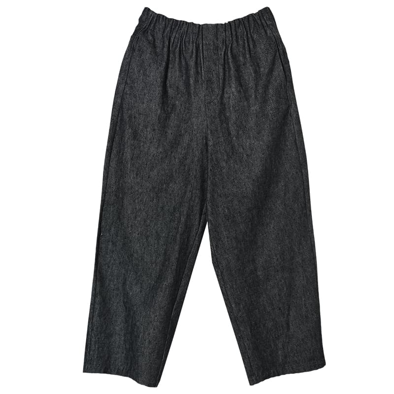 タックワイドパンツ 心地よい風合いのリネンワイドパンツ