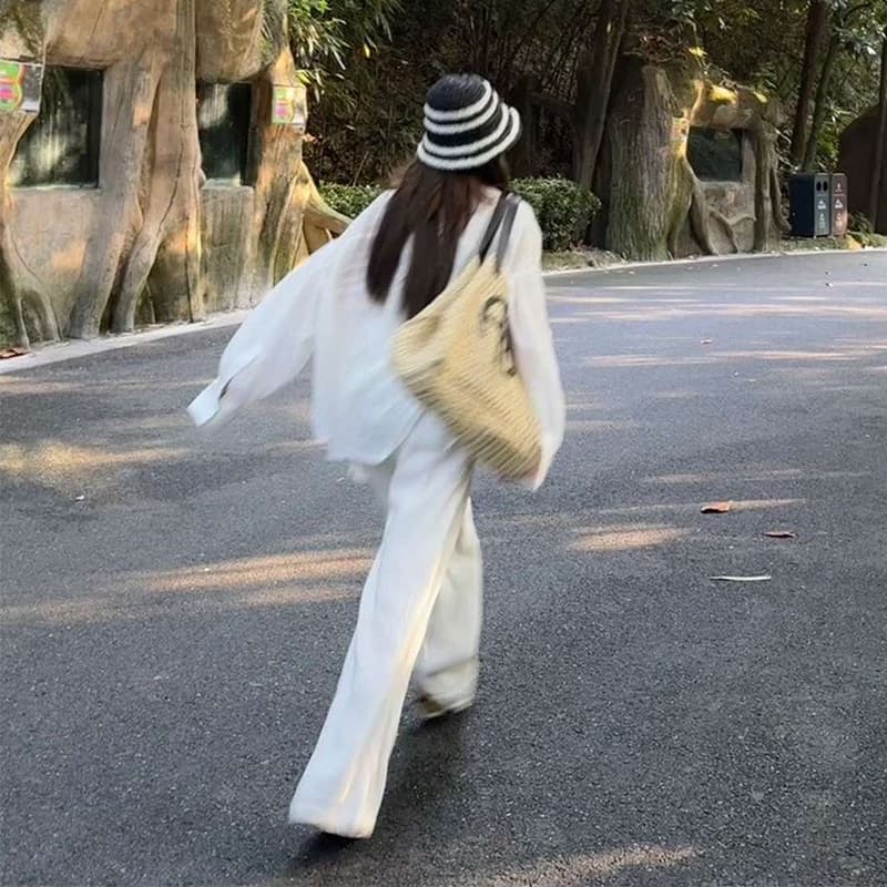タックワイドパンツ リラックスリネンワイドパンツ