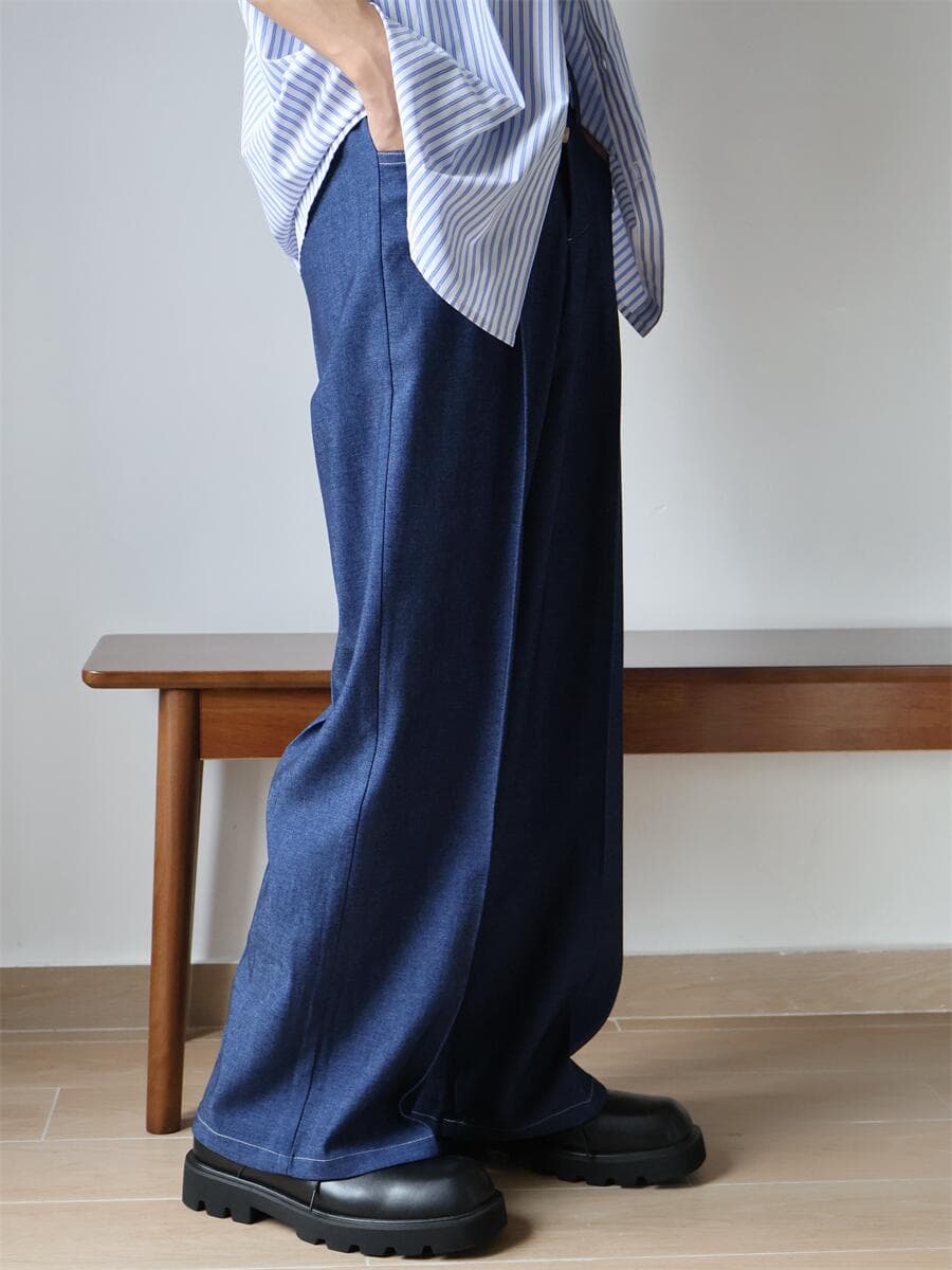 タックワイドパンツ タックワイドパンツ ゆったり美シルエットタックパンツ