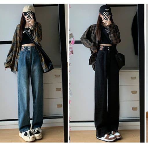 タックワイドパンツ タックワイドパンツ たっぷりシルエット デニムワイドパンツ