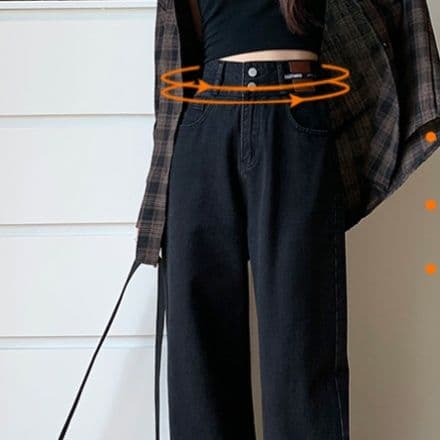 タックワイドパンツ タックワイドパンツ たっぷりシルエット デニムワイドパンツ