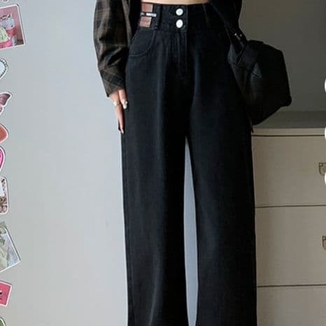 タックワイドパンツ タックワイドパンツ たっぷりシルエット デニムワイドパンツ