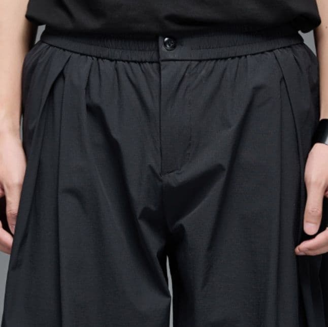 タックワイドパンツ タックワイドパンツ 立体感たっぷり余裕シルエットパンツ