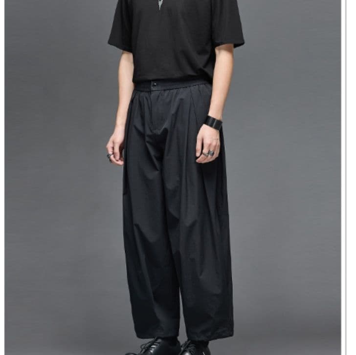 タックワイドパンツ タックワイドパンツ 立体感たっぷり余裕シルエットパンツ