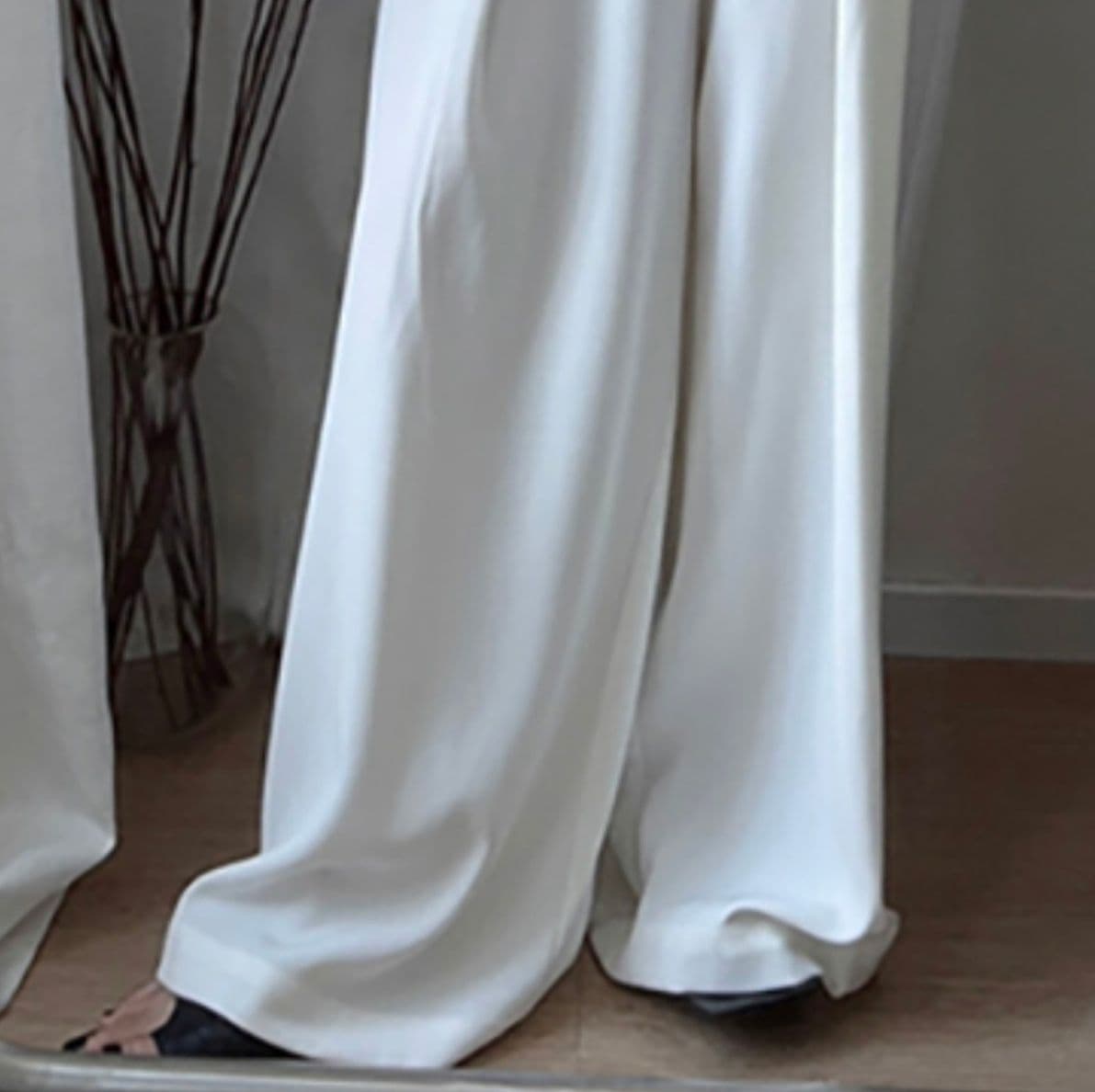 タックワイドパンツ 極上とろみタックワイドパンツ