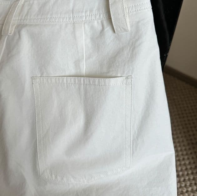 タックワイドパンツ 麻混フロントタックワイドパンツ