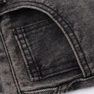 タックワイドパンツ ゆったりくつろぎデニムタック
