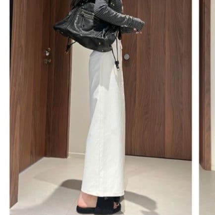 タックワイドパンツ タックワイドパンツ シルエット美人 タックワイドパンツ