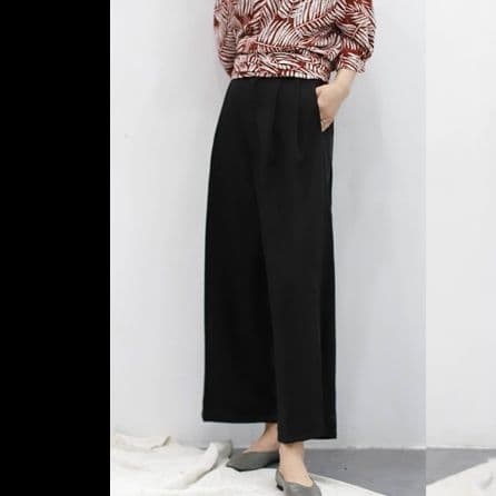 タックワイドパンツ タックワイドパンツ 上品なたたずまい ゆったりタック入りパンツ