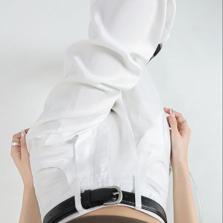 タックワイドパンツ 優雅なフロントタックワイドパンツ