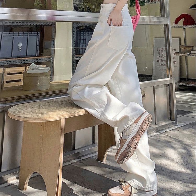 タックワイドパンツ ゆったりシルエットタックパンツ