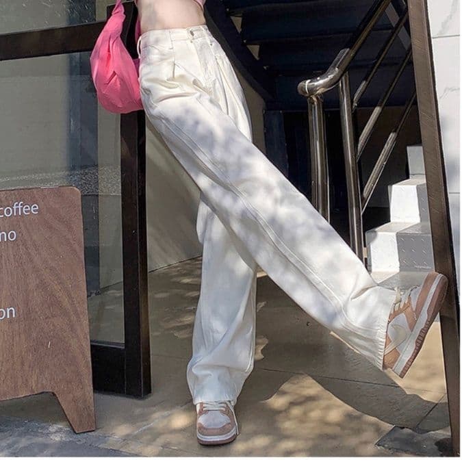 タックワイドパンツ ゆったりシルエットタックパンツ