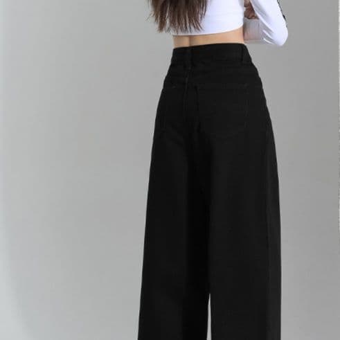 タックワイドパンツ すっきりシルエット美脚パンツ