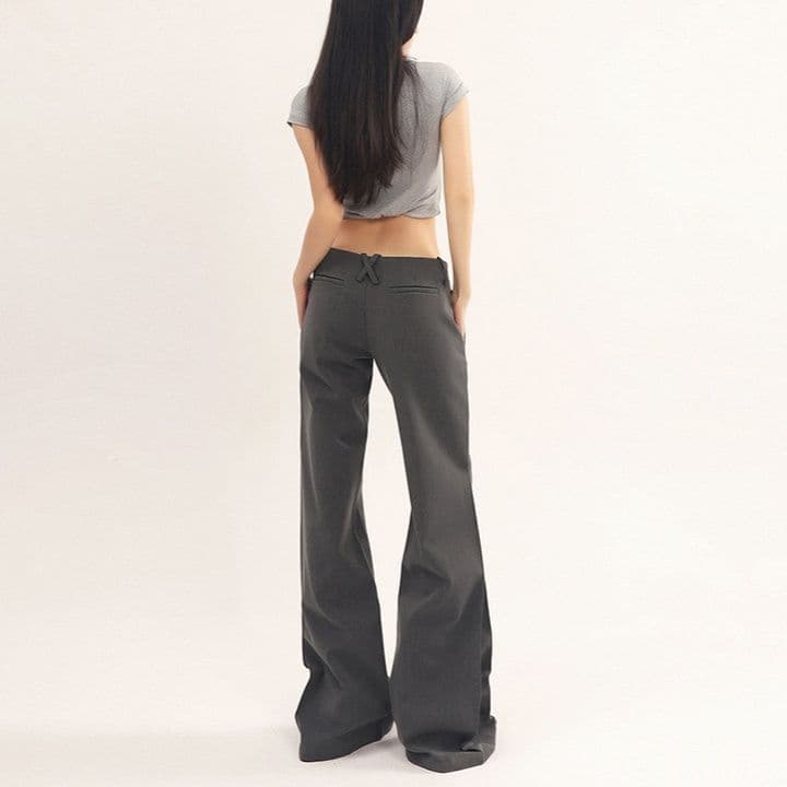 タックワイドパンツ ゆったりシルエットタックパンツ