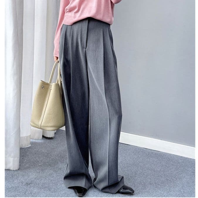 タックワイドパンツ 上質フォーマルタックパンツ