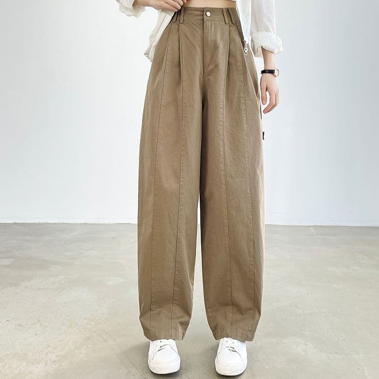 タックワイドパンツ ゆったりシルエットタックパンツ