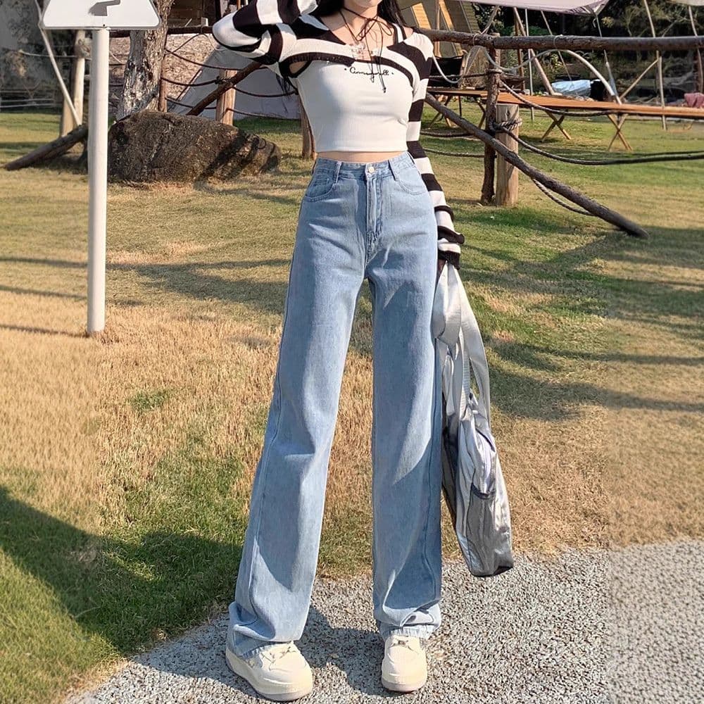 タックワイドパンツ ゆったりシルエットタックデニム