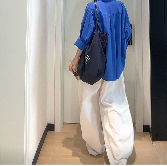 タックワイドパンツ ゆったりタック入り美脚パンツ