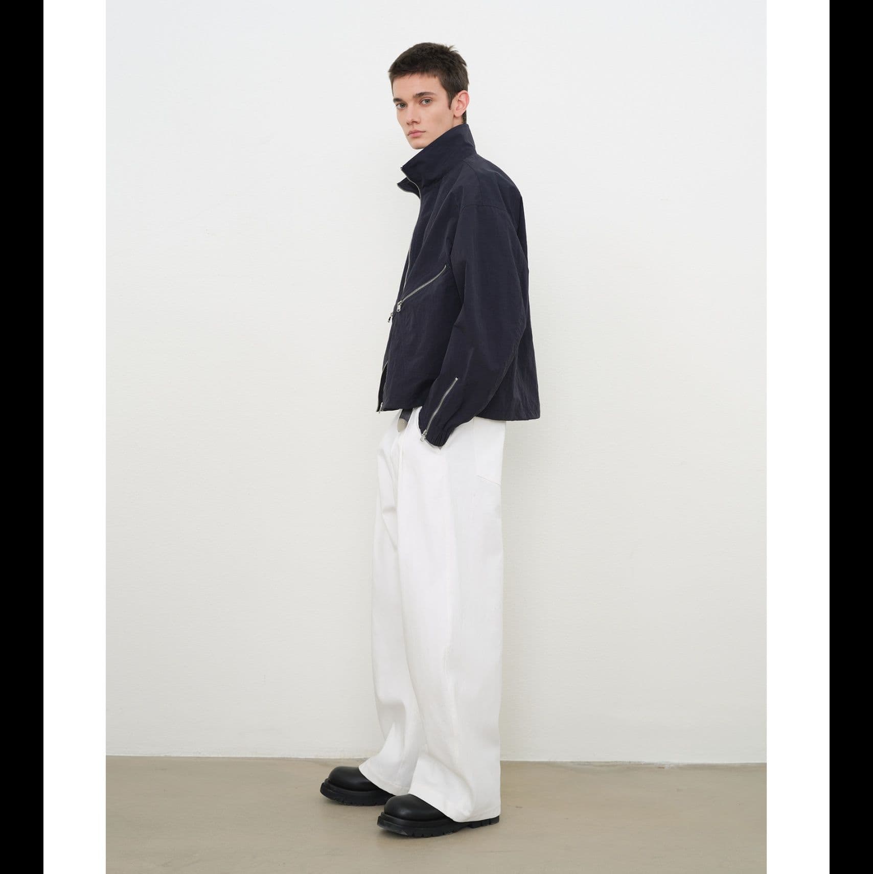 タックワイドパンツ 洗練ドレープワイドパンツ
