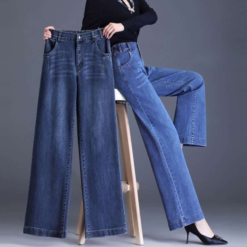 タックワイドパンツ リラックスワイドタックデニムパンツ