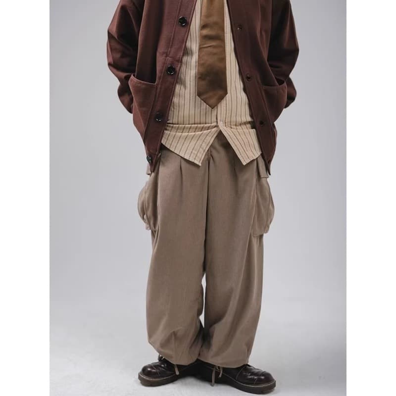 タックワイドパンツ ゆとりのある着心地 楽らくタックパンツ