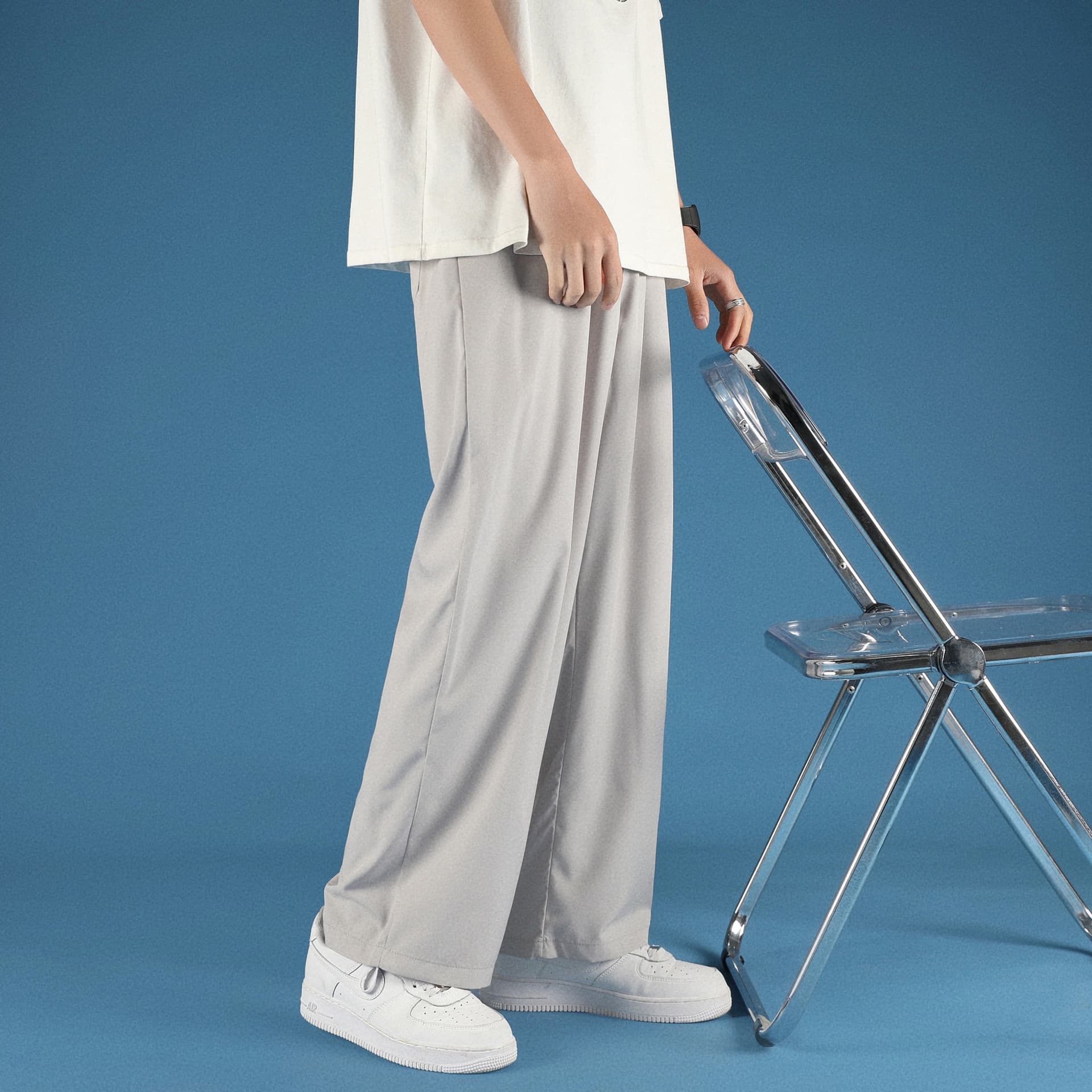 タックワイドパンツ はきやすさ抜群ストレッチワイドパンツ