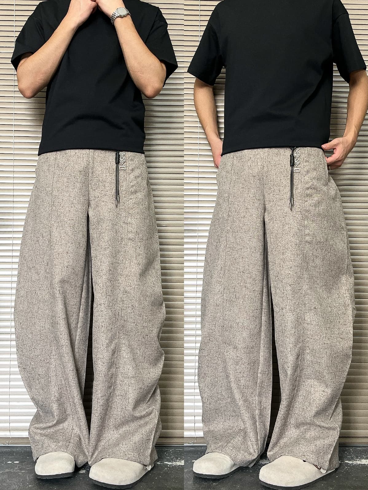 リラックスタックワイドパンツ