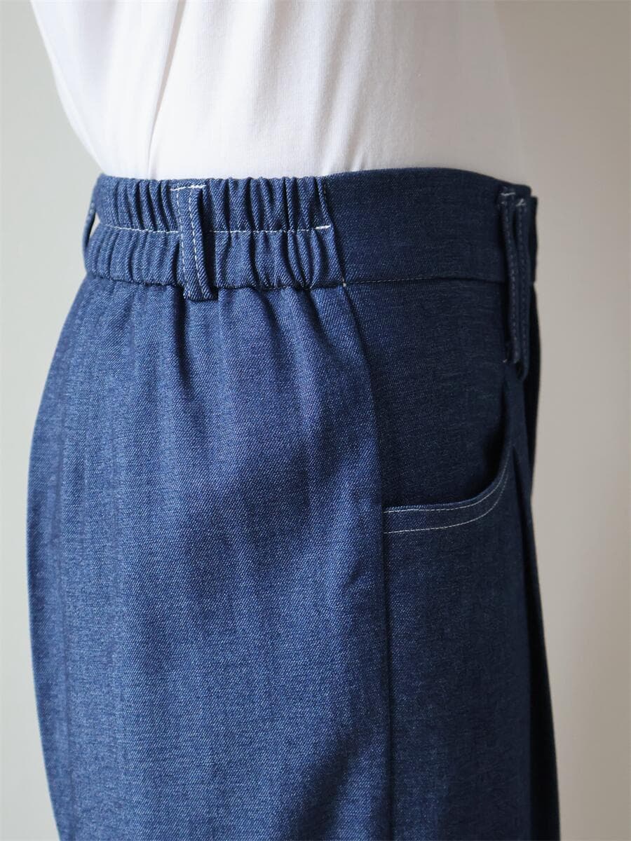 タックワイドパンツ タックワイドパンツ ゆったり美シルエットタックパンツ