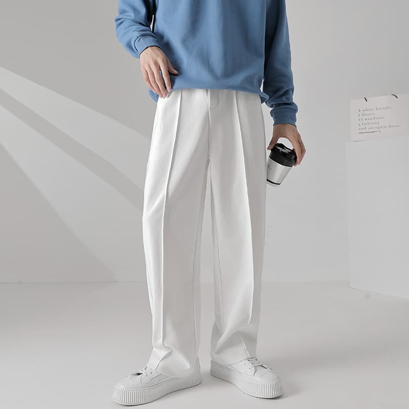 タックワイドパンツ はきこなし自由自在ストレッチワイドパンツ