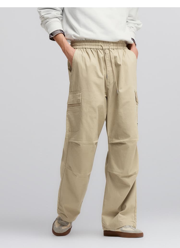 爽やかテーパードタックワイドパンツ