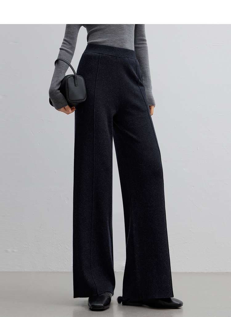 タックワイドパンツ やわらかウエストワイドパンツ