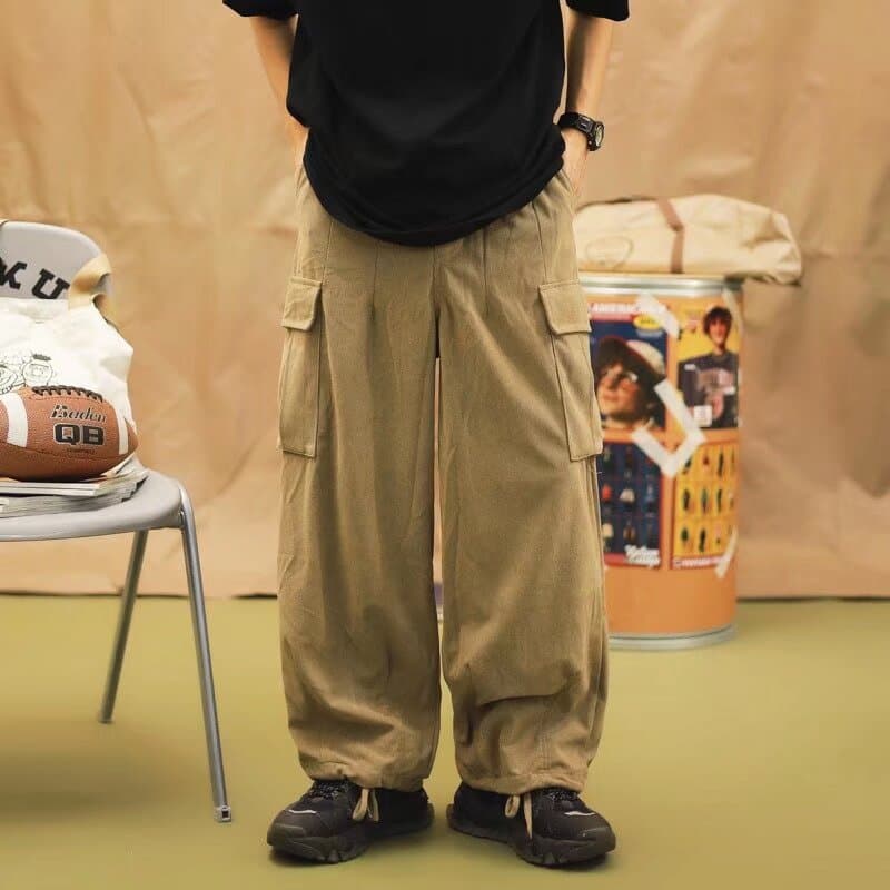 タックワイドパンツ ゆったりリラックスタックパンツ