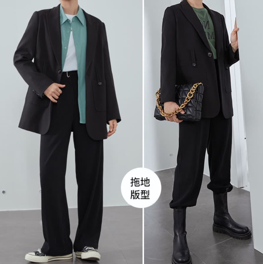 しなやかタックワイドパンツ