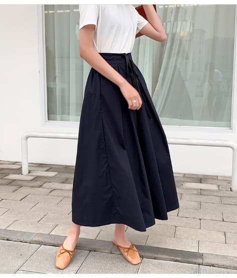 タックワイドパンツ 春夏新作 ウエストゴム タックワイドパンツ