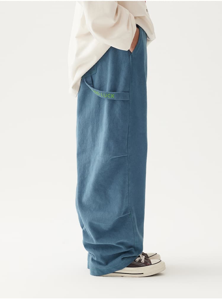 タックワイドパンツ ゆったり涼やかリネンタックパンツ