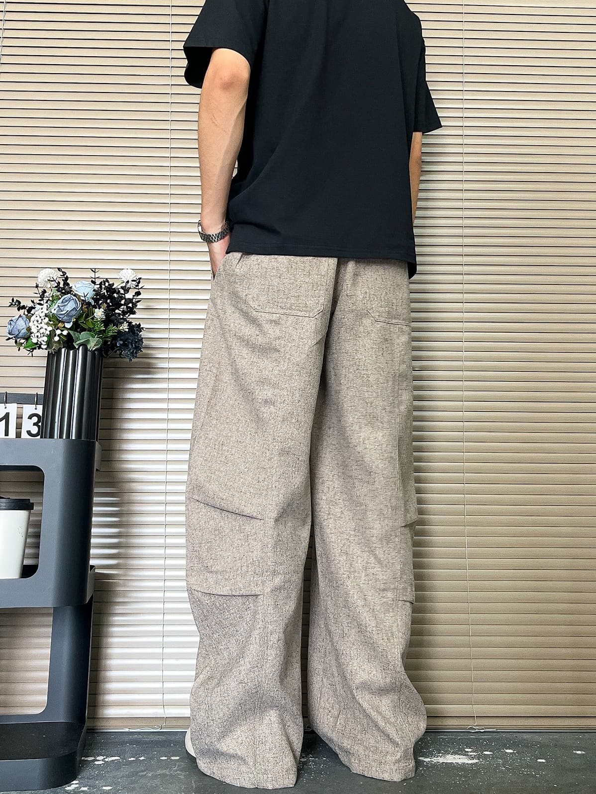 リラックスタックワイドパンツ