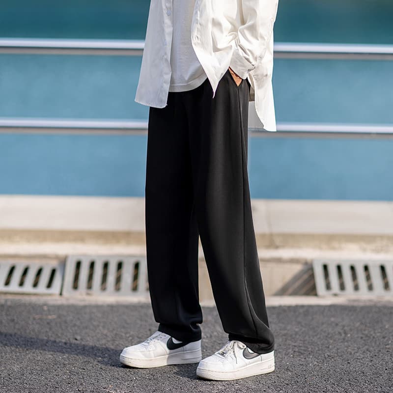 タックワイドパンツ ゆったりシルエット快適パンツ