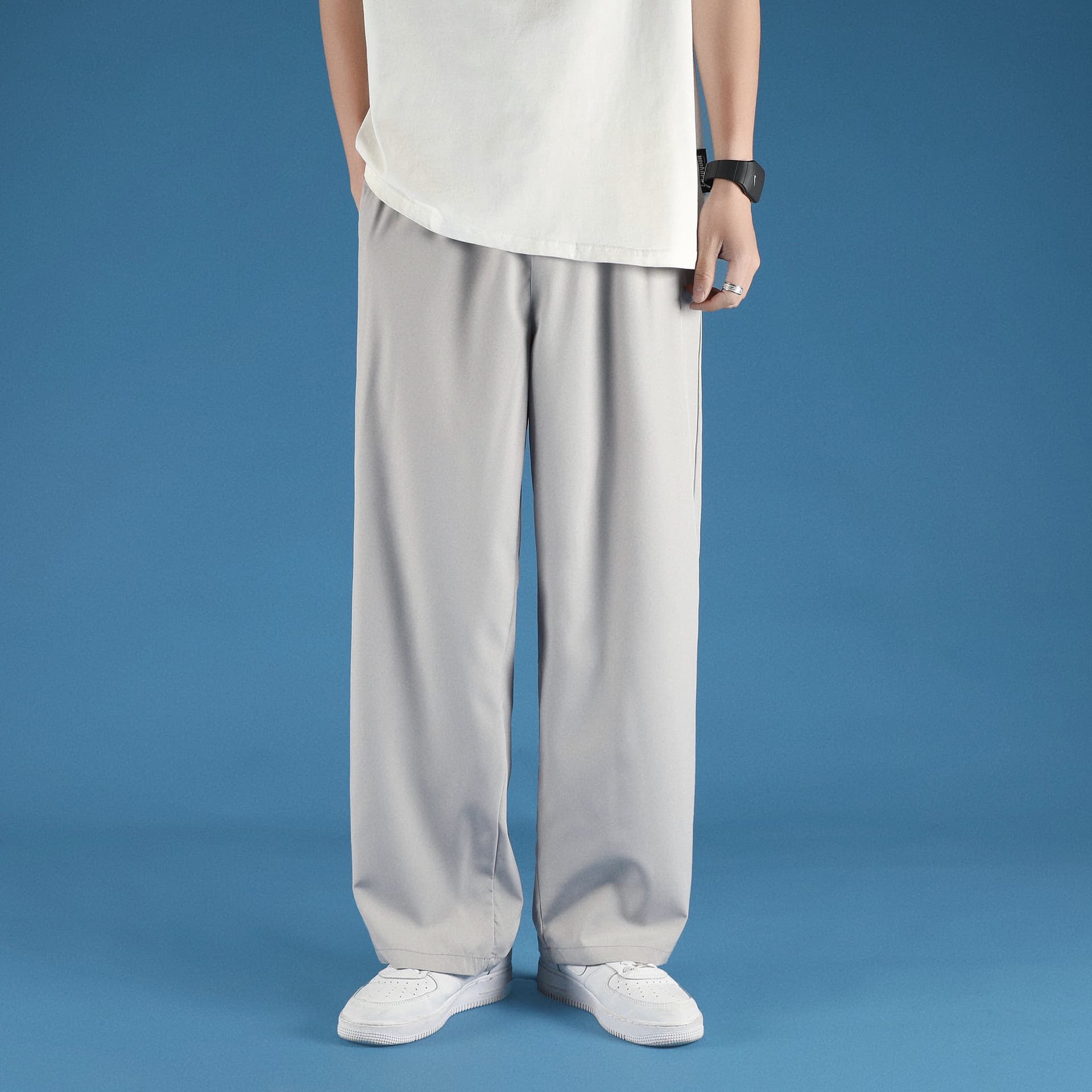 タックワイドパンツ はきやすさ抜群ストレッチワイドパンツ