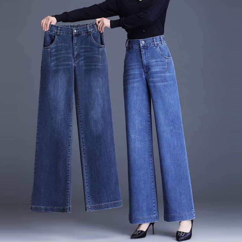 タックワイドパンツ リラックスワイドタックデニムパンツ
