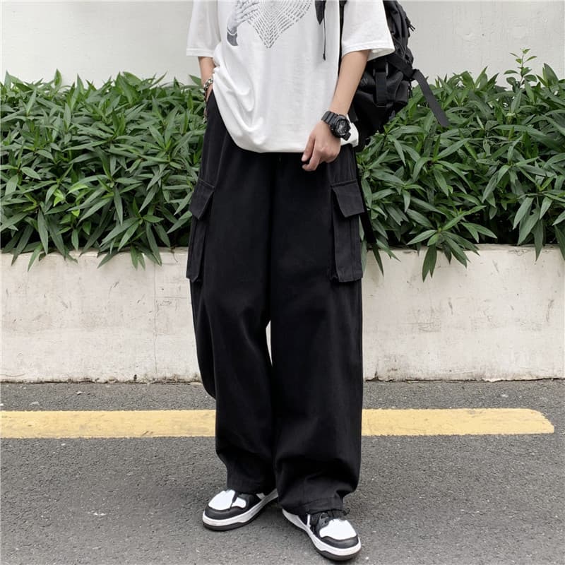 リラックス タックワイドパンツ