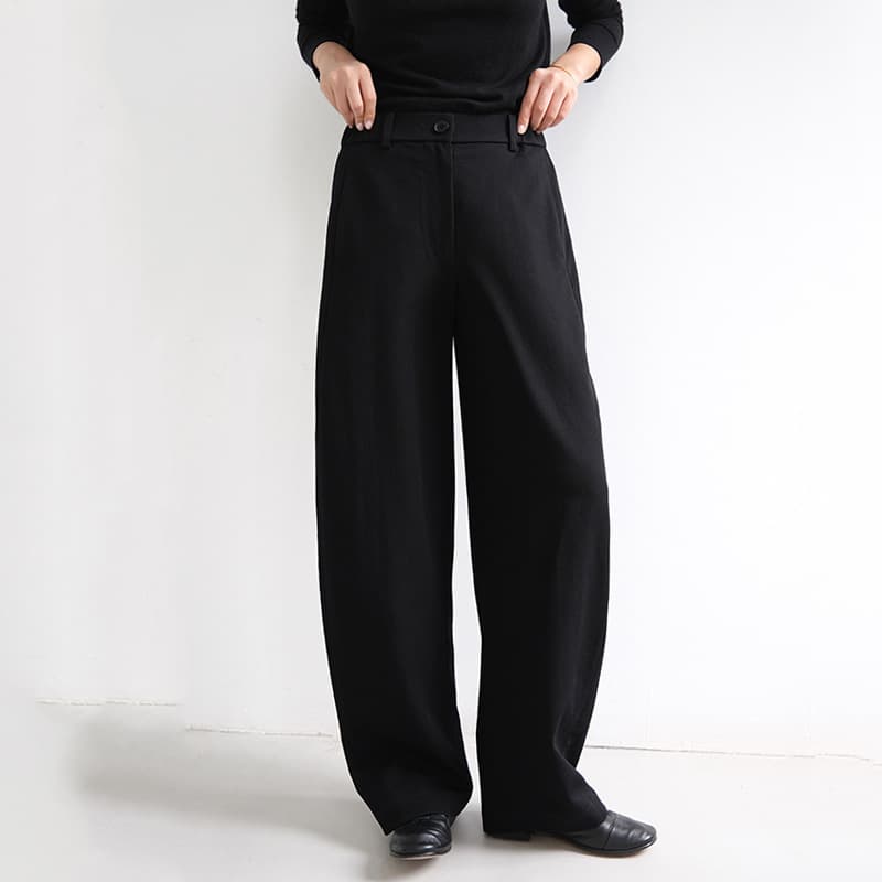 タックワイドパンツ ゆとりの美シルエット快適パンツ