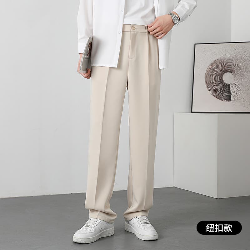 タックワイドパンツ しなやかワイドタックスラックス