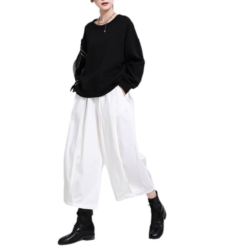 タックワイドパンツ らくらくタックワイドパンツ