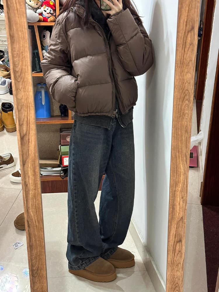 タックワイドパンツ ゆるふわデニムタックパンツ