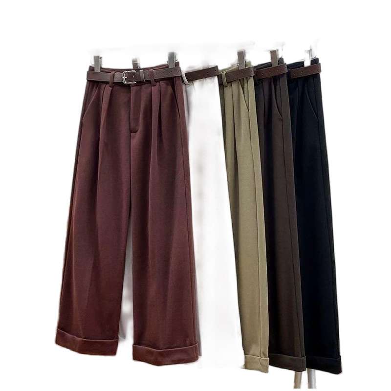 タックワイドパンツ ゆったり快適タックパンツ