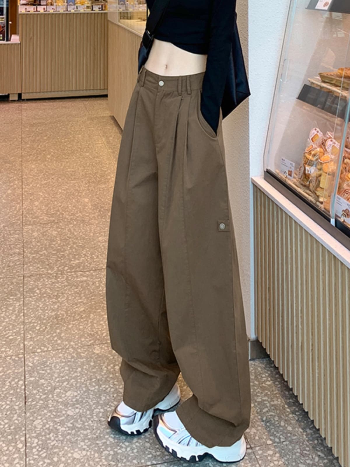 タックワイドパンツ ドレープフォルムタックワイドパンツ