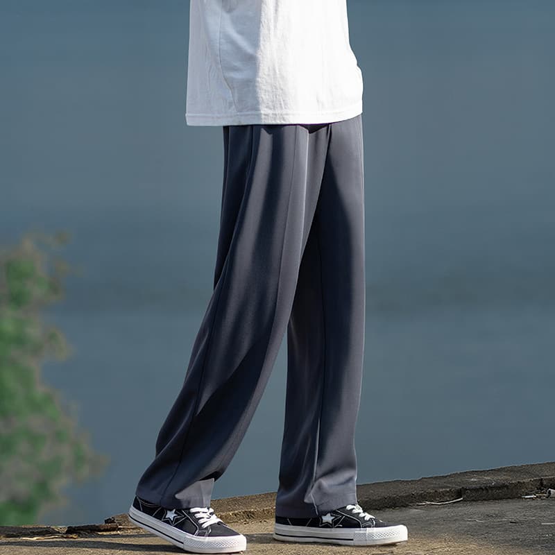 タックワイドパンツ ゆったりシルエット快適パンツ