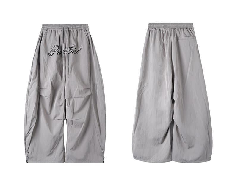 タックワイドパンツ ゆったりドレープ風タックパンツ