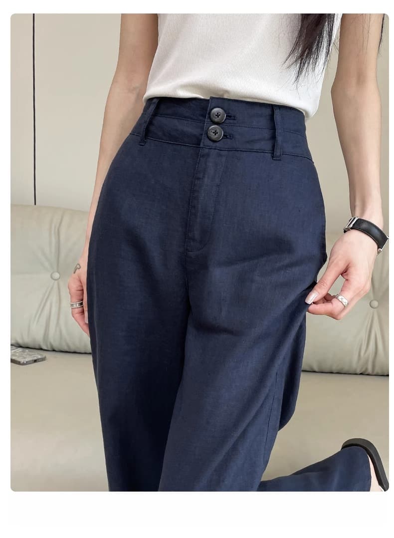 タックワイドパンツ夏のリラックスタックワイドパンツ